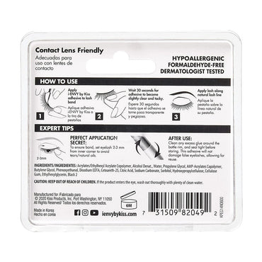Kiss I Envy Eyelash Adhesive 3D Super Strong Hold Black, 1 Ea