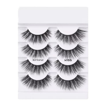 Kiss Lash Couture Triple Push-Up Collection, Bombshell, 4 Ea