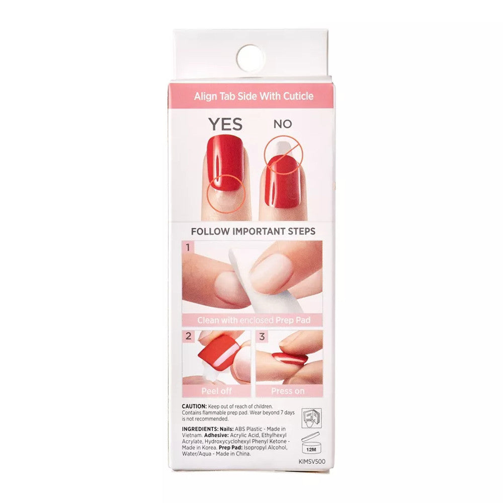 Kiss Impress Press On Manicure Knock Out Short Length Nails, 30 Ea