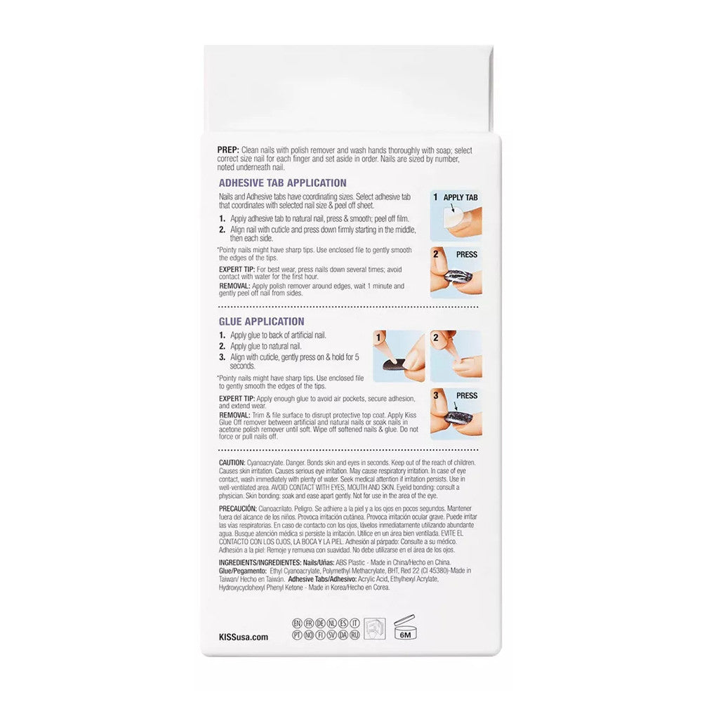Kiss Nails Gel Ready To Wear Fake Nails Modern Art, 28 Ea