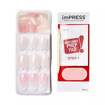 Kiss Impress Press On Manicure Bare But Better Press-On Manicure Fake Nails, 30 Ea