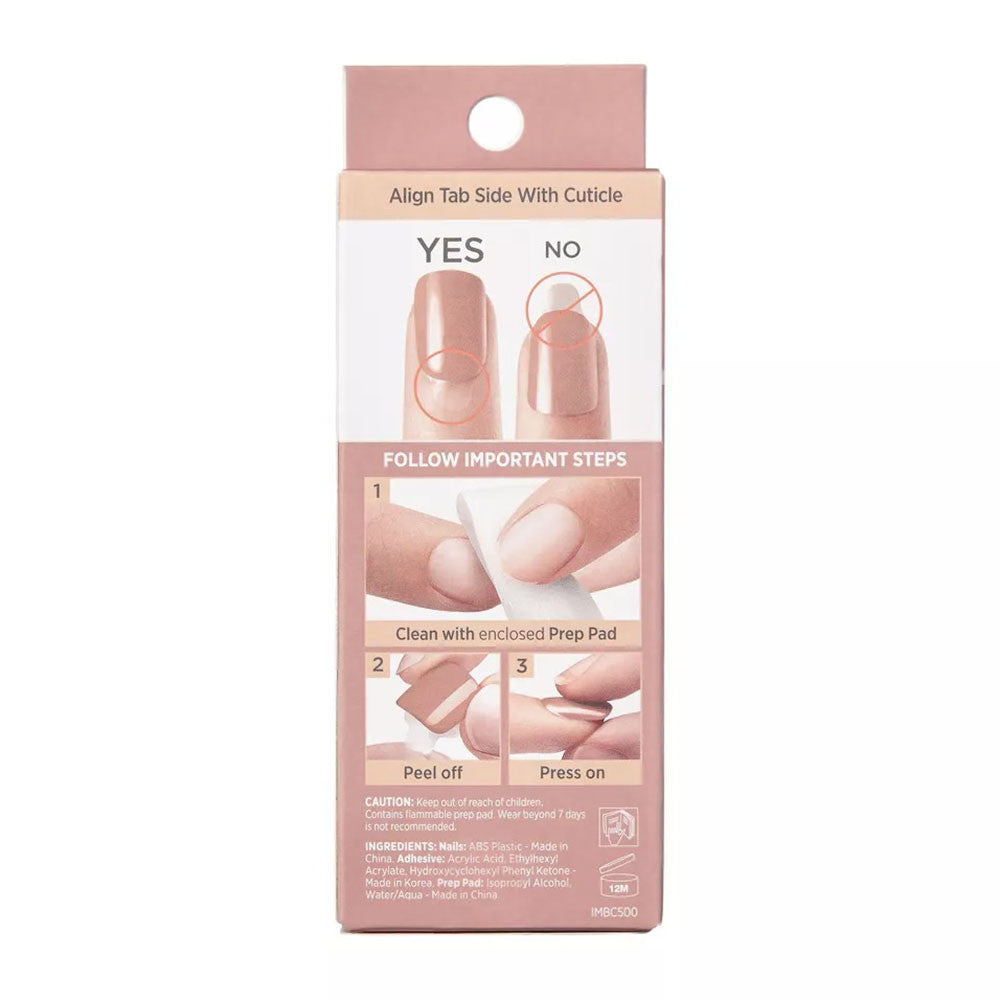 Kiss Impress Press On Manicure Bare But Better Press-On Manicure Fake Nails, 30 Ea