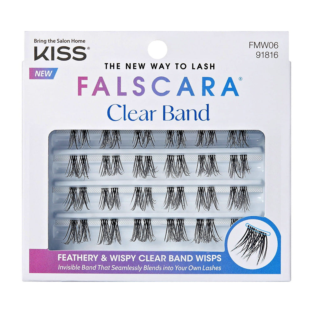 Kiss Falscara Lash Extension Kit Clear Band Black 24Ea