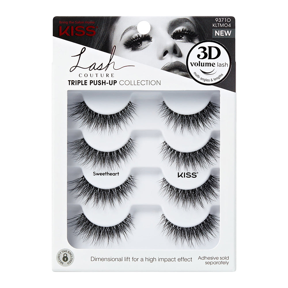 Kiss Lash Couture Triple Push Up Collection False Eyelashes Sweetheart 14 mm 4Pairs