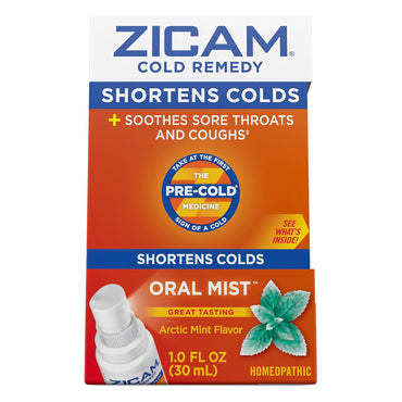 Zicam Cold Remedy Pre Cold Medicine Oral Mist, Arctic Mint, 1 Oz