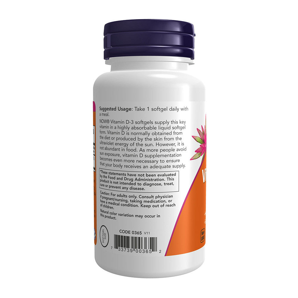 Now Food Vitamin D-3 1,000 IU, 180 Ea