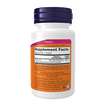 Now Food Vitamin D 2000 IU, 120 Ea