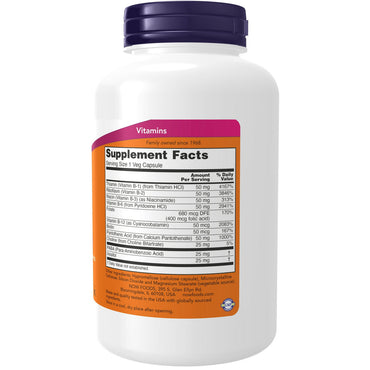 NOW Foods B-50 Nervous System Health Capsules, 250 Ea
