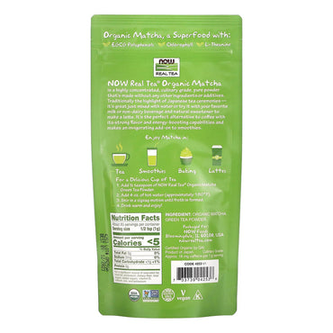 Now Real Foods Organic Matcha Green Tea Powder, 3 Oz