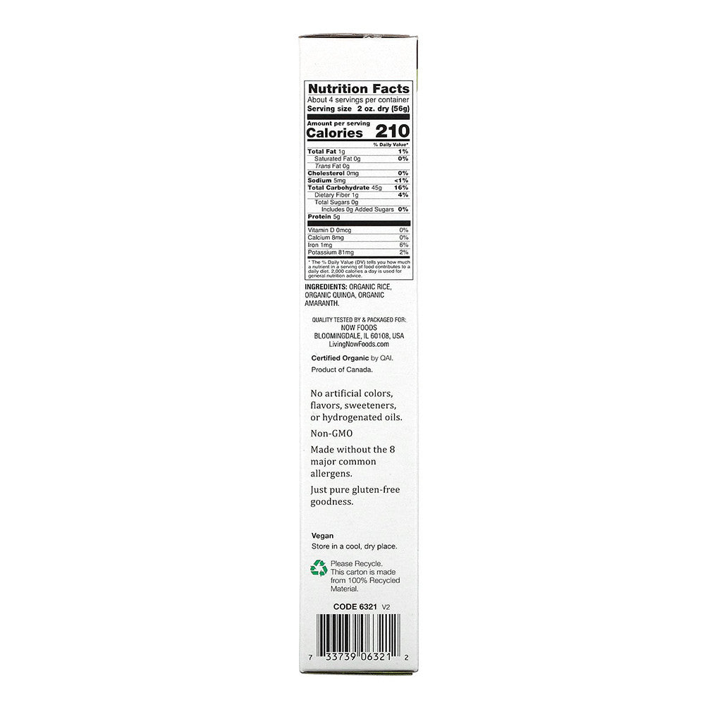 Now Foods Organic Quinoa Macaroni Pasta, 8 Oz