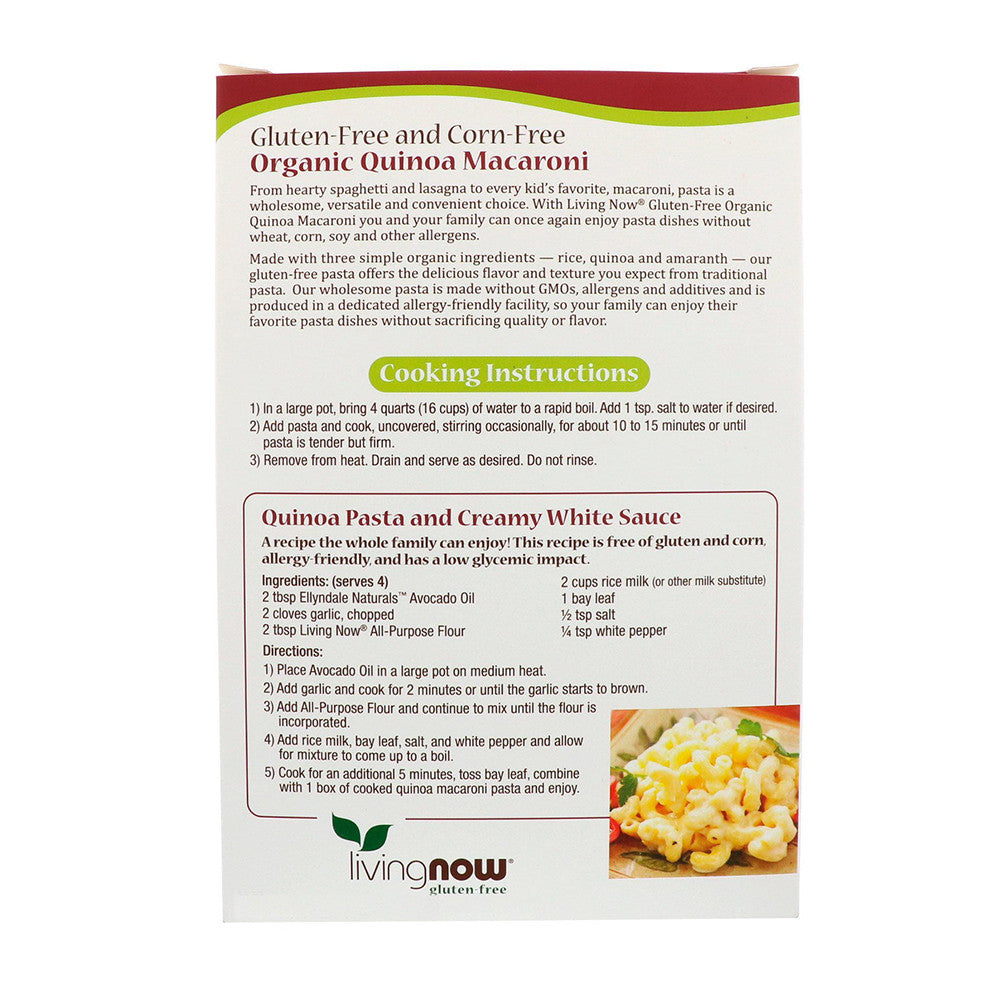 Now Foods Organic Quinoa Macaroni Pasta, 8 Oz