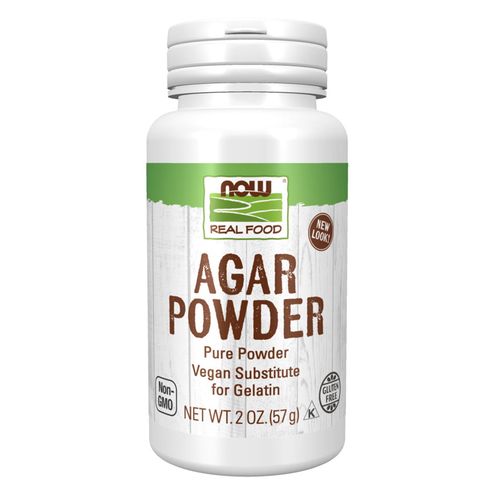 Now Foods Agar Pure Powder Vegan Substitute for Gelatin Gluten Free 2Oz (57g)