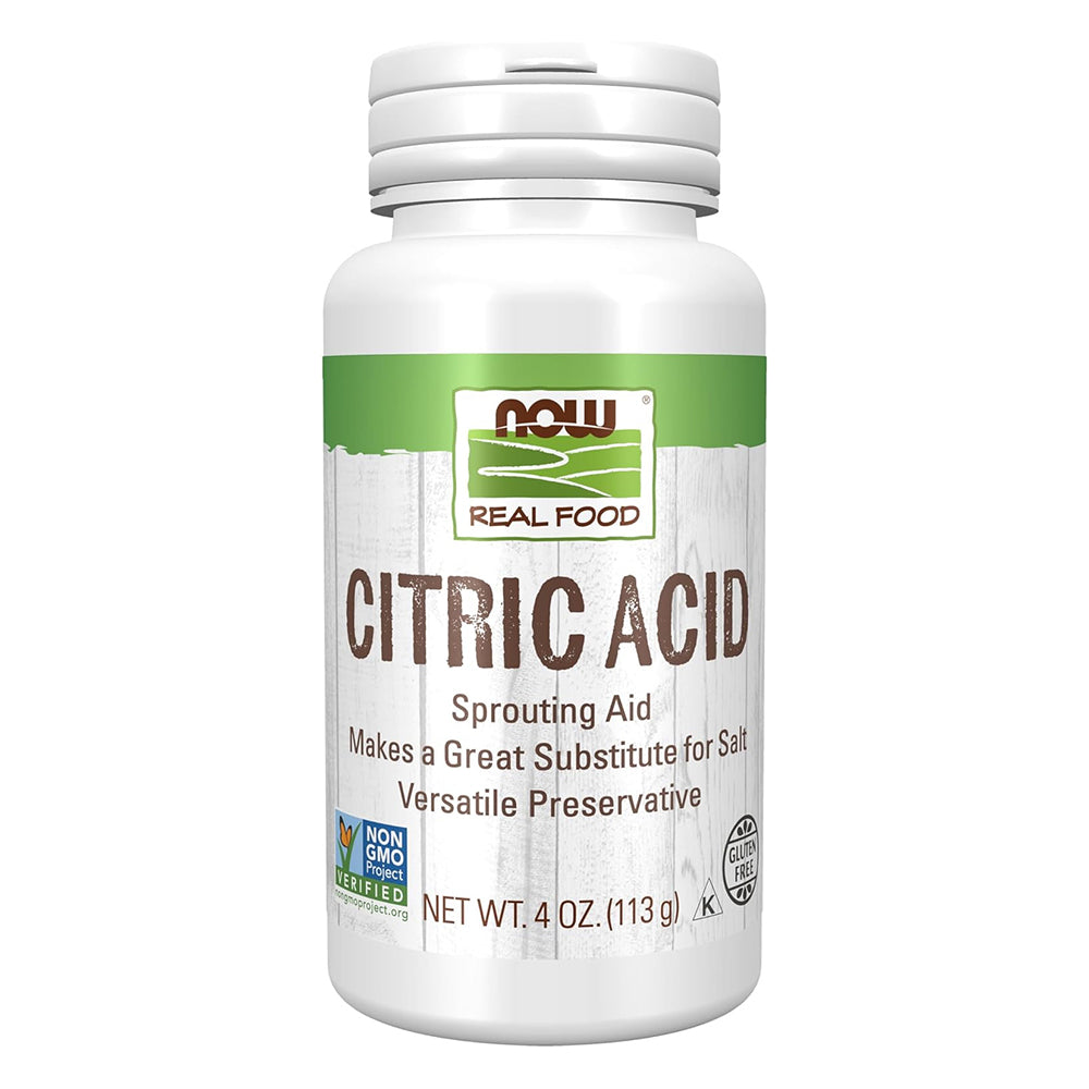 Now Foods Citric Acid Sprouting Aid Suitable for Salt Versatile Preservative 4Oz (113g)