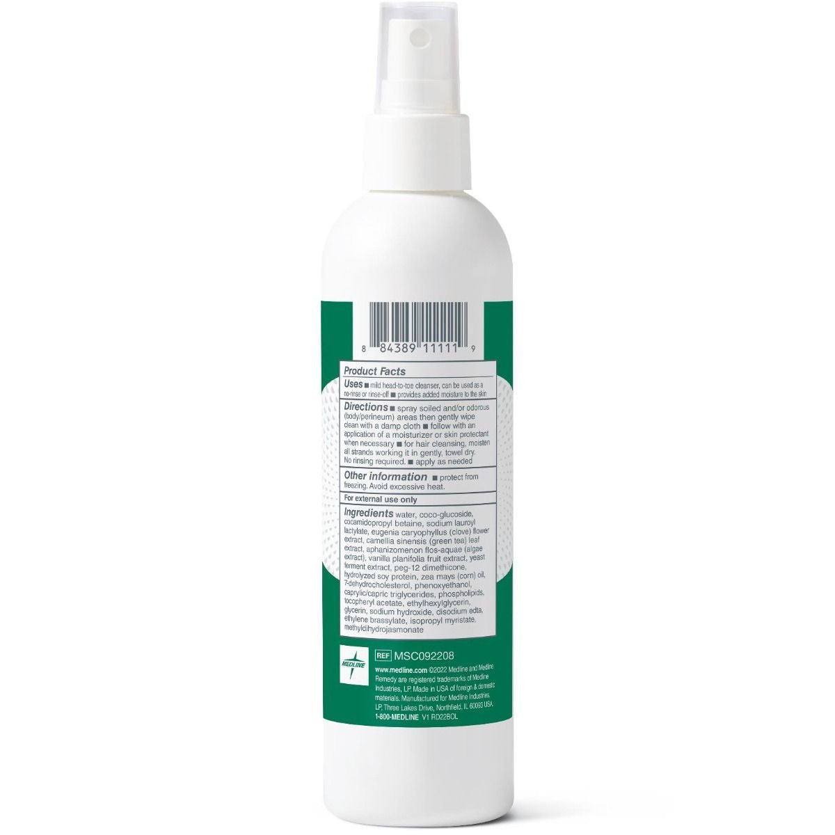Medline Remedy Phytoplex Hydrating Spray Cleanser, 8 Oz