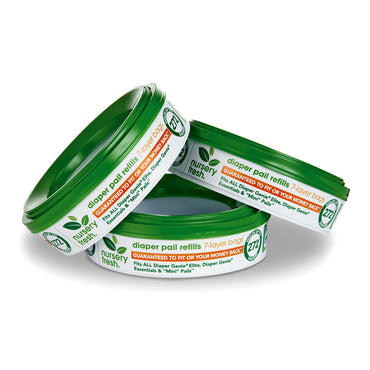 Munchkin Nursery Fresh Diaper Genie Pail Refill, 3 Pack