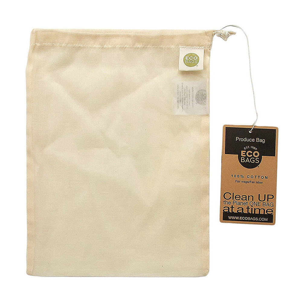 Eco Bags Gauze Produce Natural Cotton Bags, 8.5*11, 1 Ea