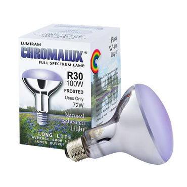 Chromalux Lumiram R30 72W Halogen Reflector Full Spectrum Light, 1 Ea