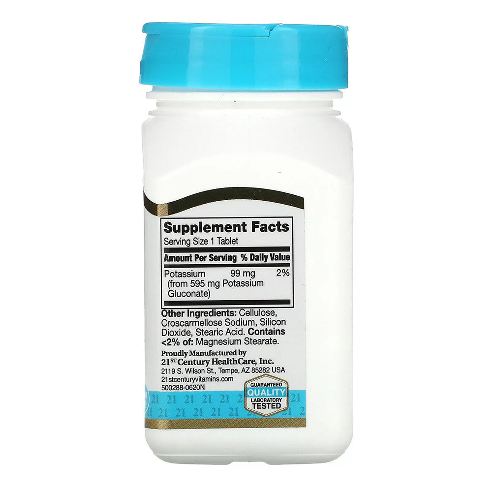 21st Century Potassium Gluconate 595 Mg Mineral Supplement Tablets, 110 Ea