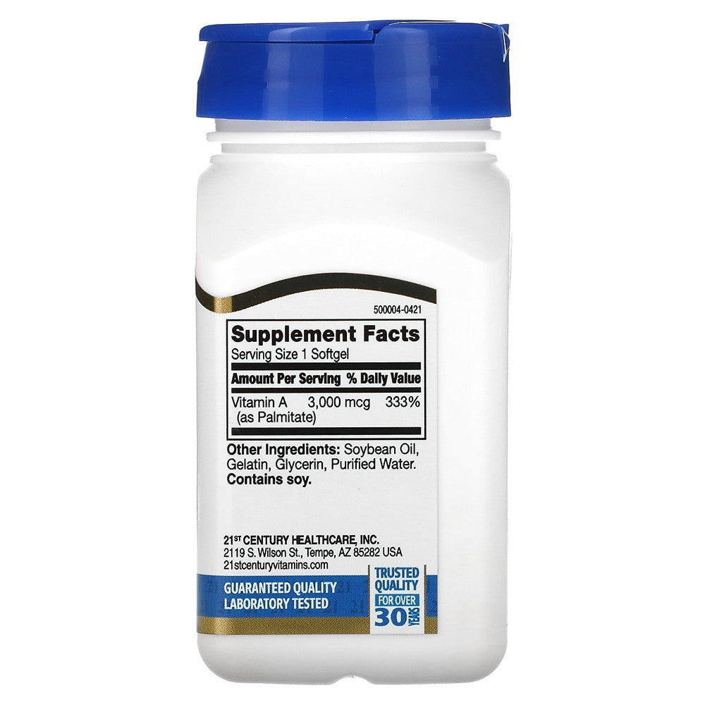 21st Century Vitamin A Eye Health Support 3000 Mcg Softgels, 110 Ea