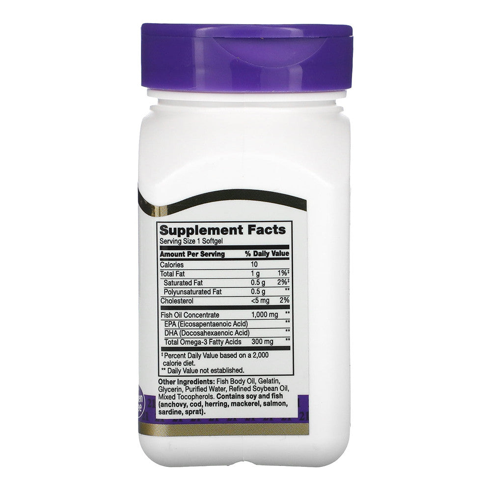 21st Century Fish Oil 1000 Mg Omega3 Supplement Softgels for Heart Health, 60 Ea