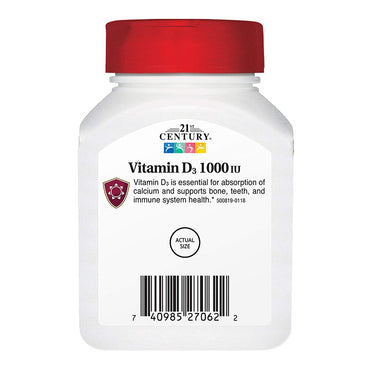 21st Century D-1000, Maximum Strength D3 Tablets, 110 Ea