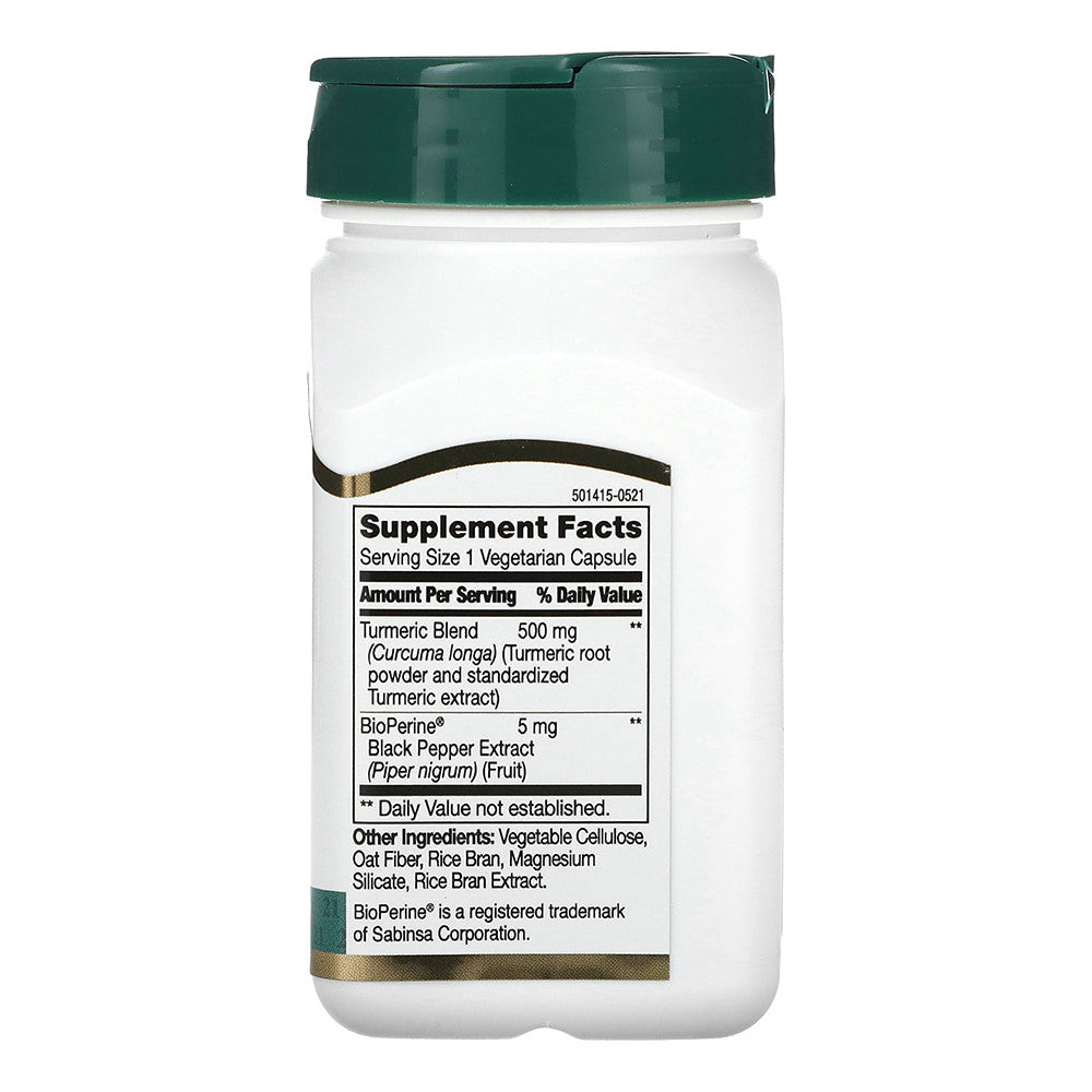 21st Century Turmeric 500 Mg Plus Black Pepper Extract Vegetarian Capsules, 60 Ea