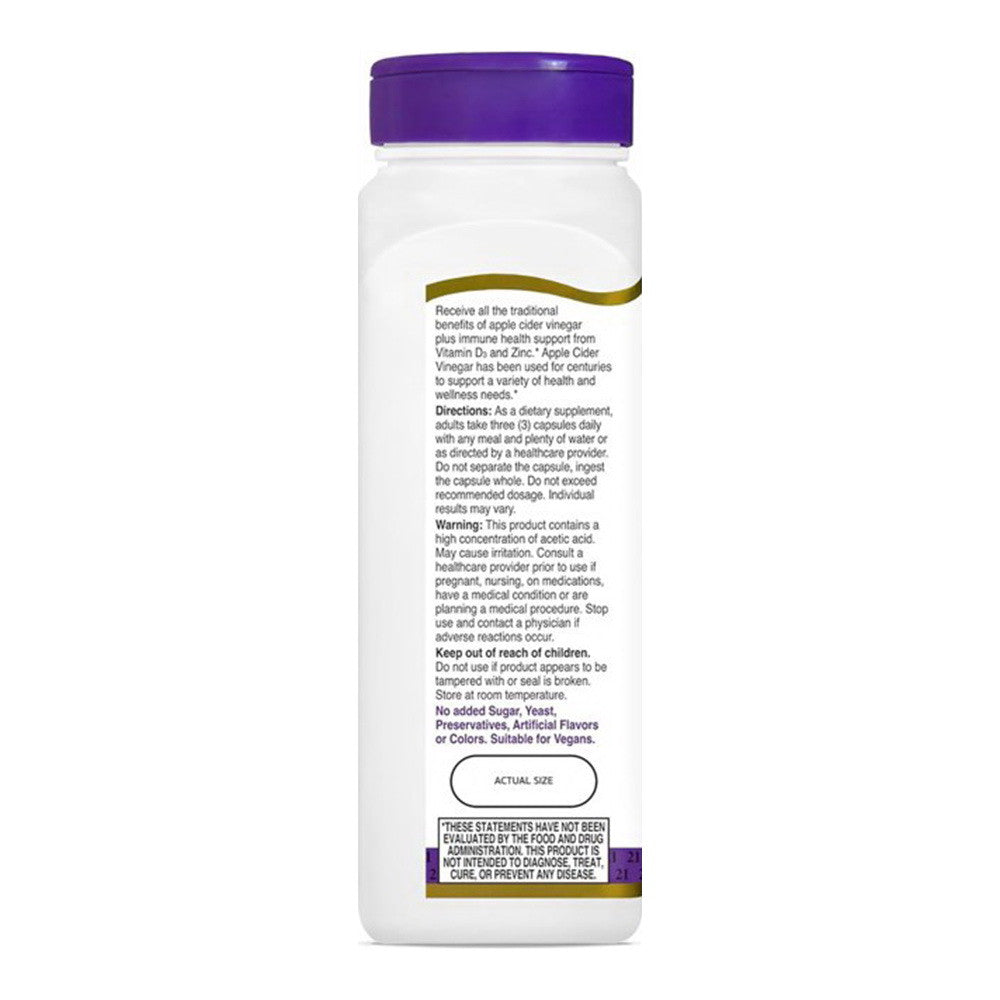 21St Century Apple Cider Vinegar Capsules, 90 Ea