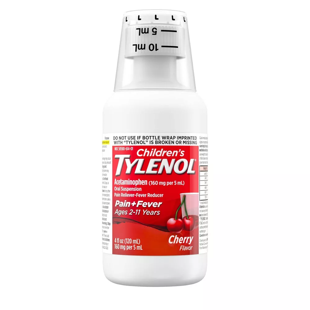Tylenol Childrens Pain Reliever And Fever Reducer, Cherry Flavor, 4 Oz