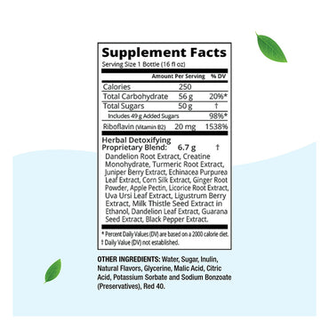 Herbal Clean Same Day Premium Detox Drink, Orange Flavor, 16 Oz