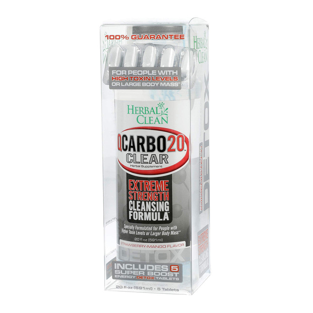 Herbal Clean Same Day Premium Detox Drink Q Carbo, Strawbreey And Mango, 20 Oz