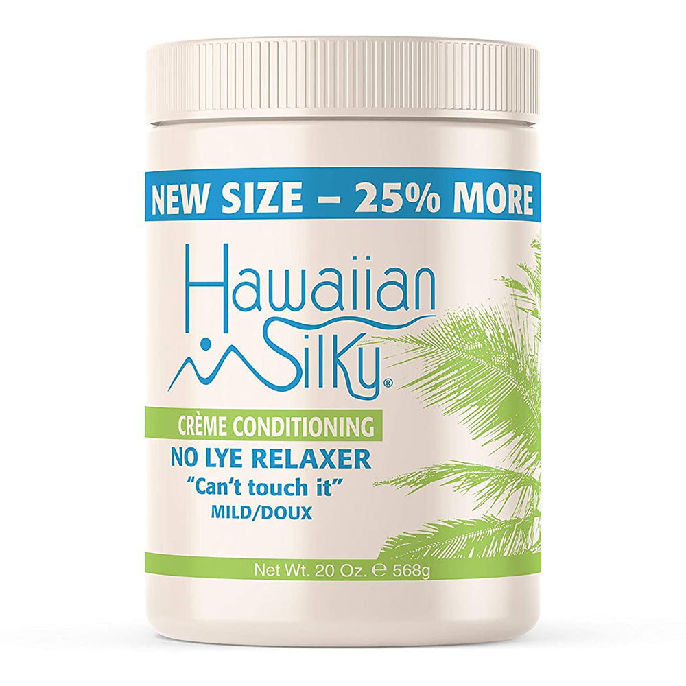Hawaiian Silky Creme Conditioning No Lye Relaxer Mild Gentle Hair Straightening and Conditioning 20Oz (568g)