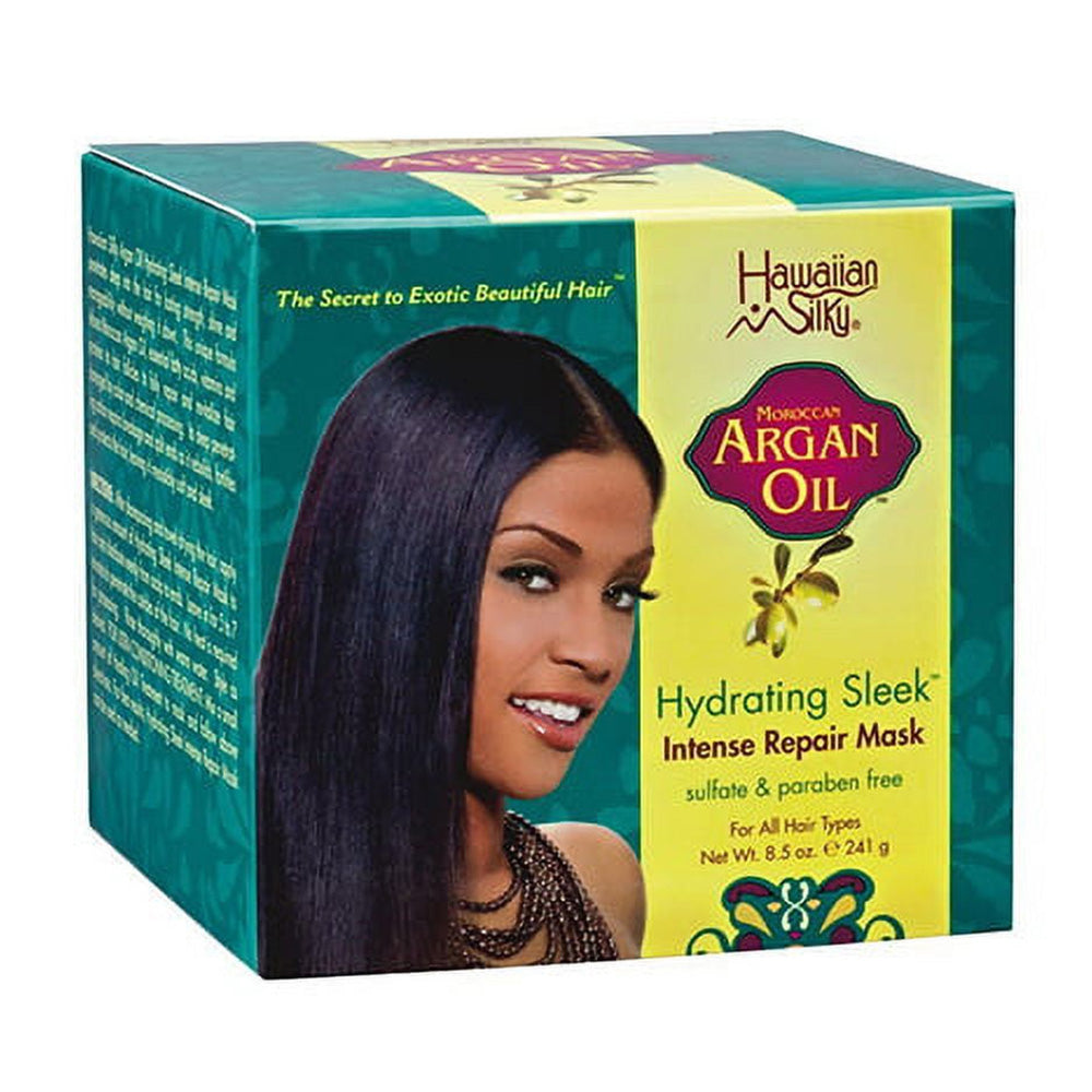 Hawaiian Silky Moroccan Argan Oil Hydrating Sleek Intense Repair Hair Mask 8.5Oz (241g)