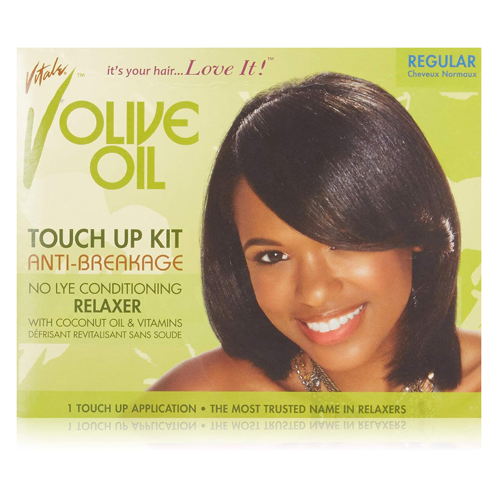 Vitale Olive Oil Touch Up Kit Anti Breakage Relaxer Helps to Reduce and Repair Damaged Hair and Encourages Hair Growth 1Ea