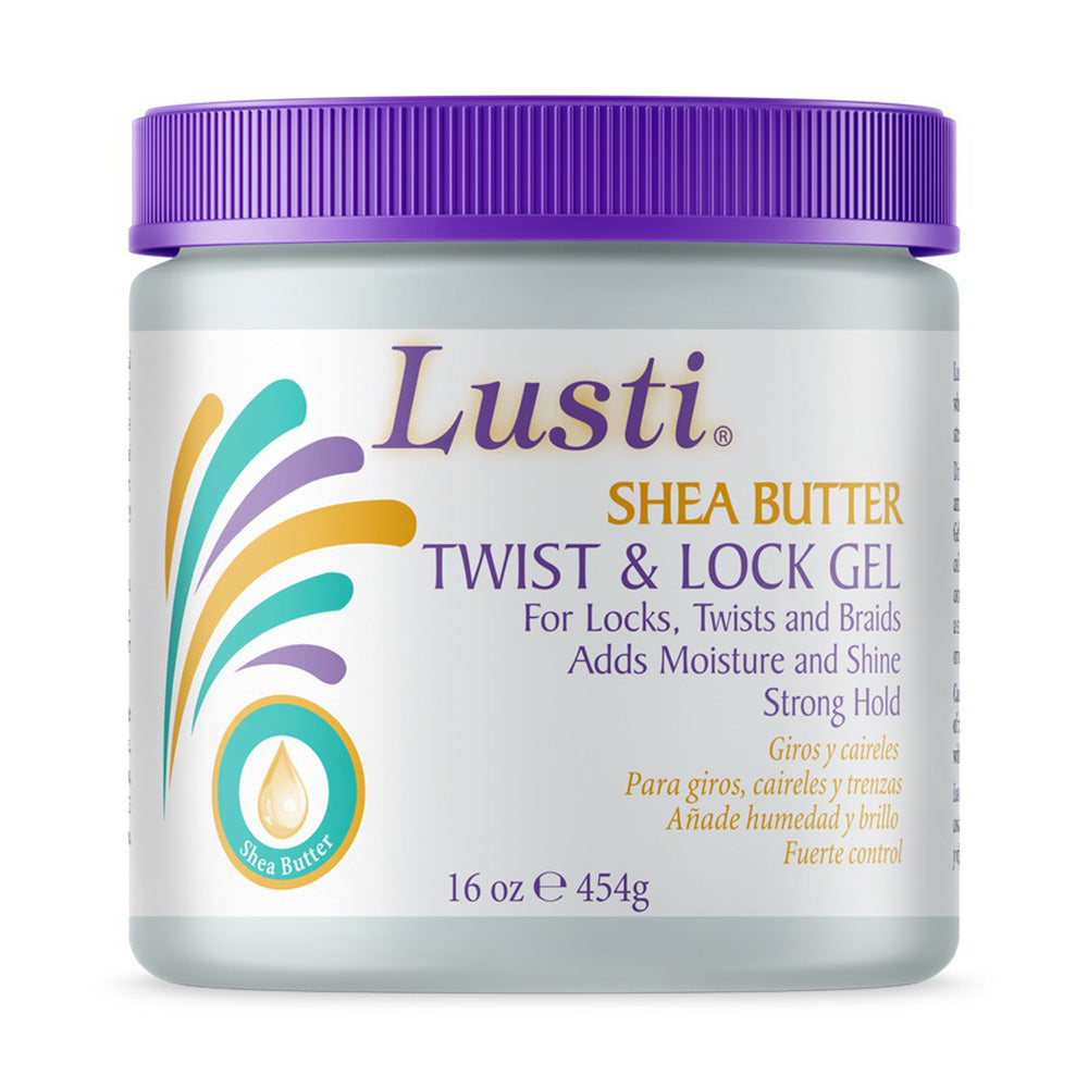 Lusti Shea Butter Twist and Lock Hair Gel for Locks Twists and Braids 16Oz (454g)