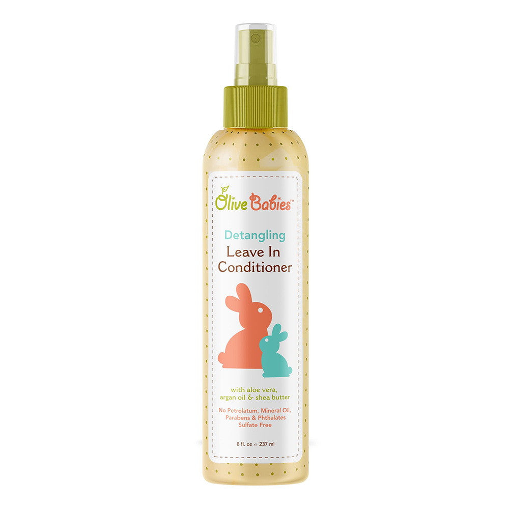 Olive Babies Detangling Leave In-Conditioner With Aloe Vera, Argan Oil and Shea Butter, 8 oz