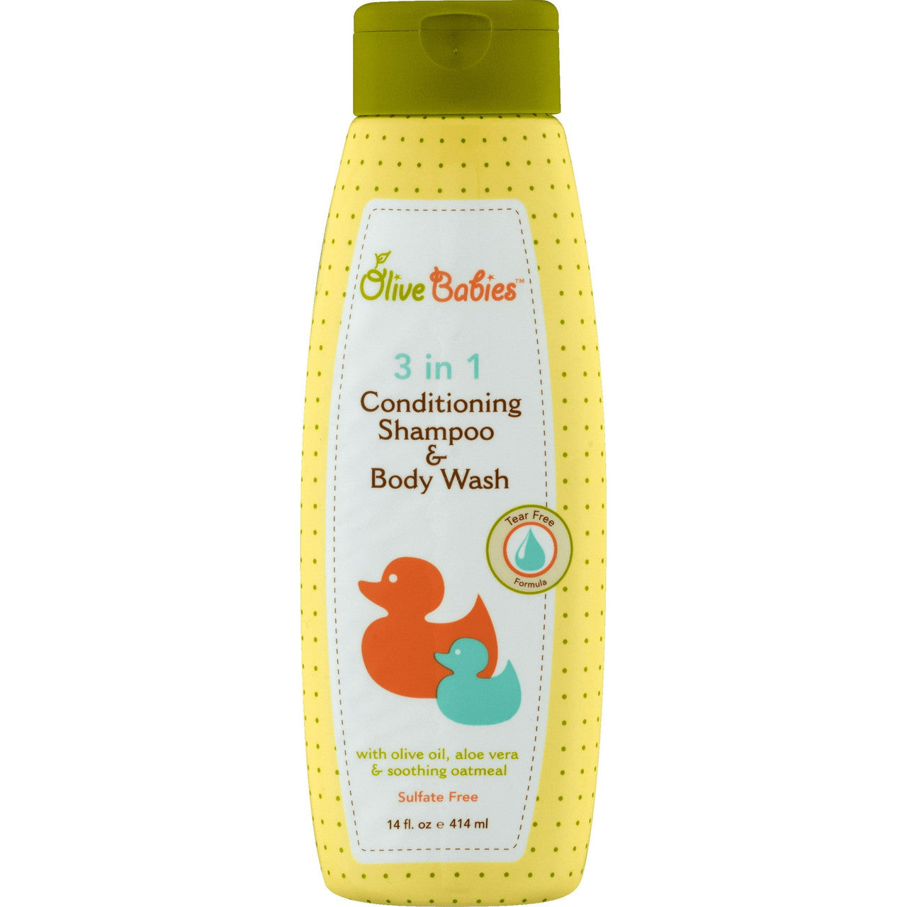 Olive Babies 3 in 1 Conditioning Shampoo and Body Wash, 14 Oz