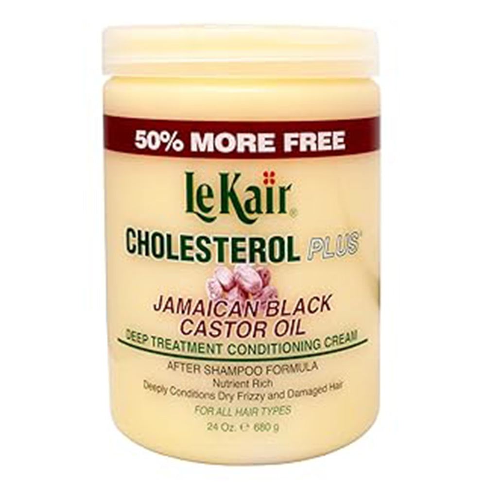 Stephan Lekair Cholesterol Jamaican Black Castor Oil Hair Treatment Deep Conditioning and Growth 24Oz (680g)