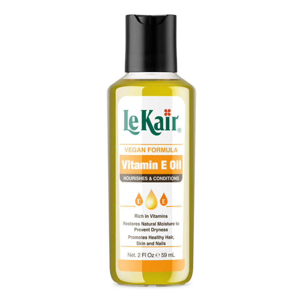 Lekair Vitamin E Vegan Formula Hair Skin and Nails Oil Nourishes Protects and Restores Moisture 2Oz (59ml)