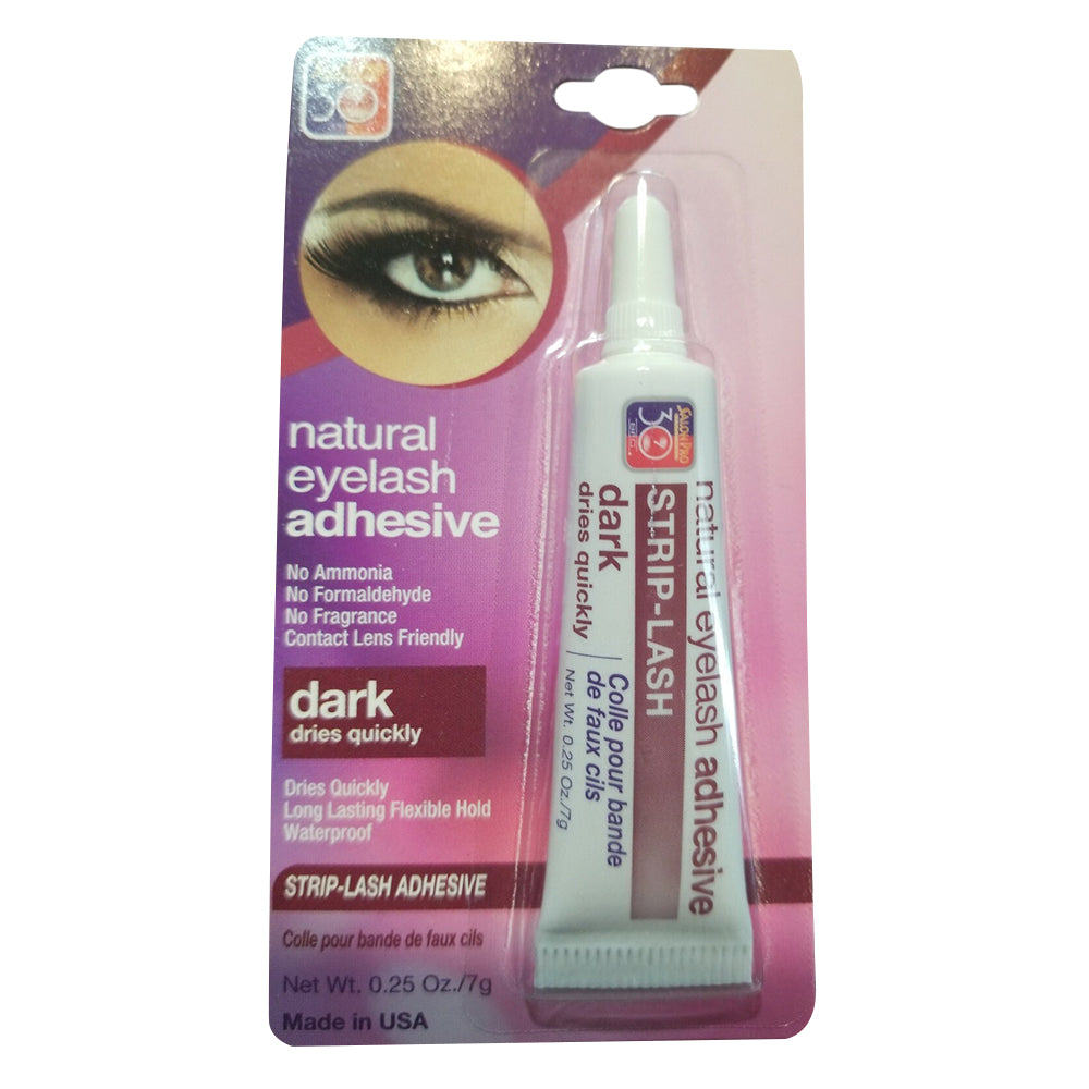 Salon Pro 30 Sec Natural Eyelash Adhesive Strip Lash Glue Dark Dries Quickly 0.25Oz (7g)