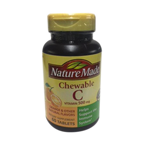 Chewable Vitamin C 500 Mg Supplement Tablets, By Nature Made - 60 Ea