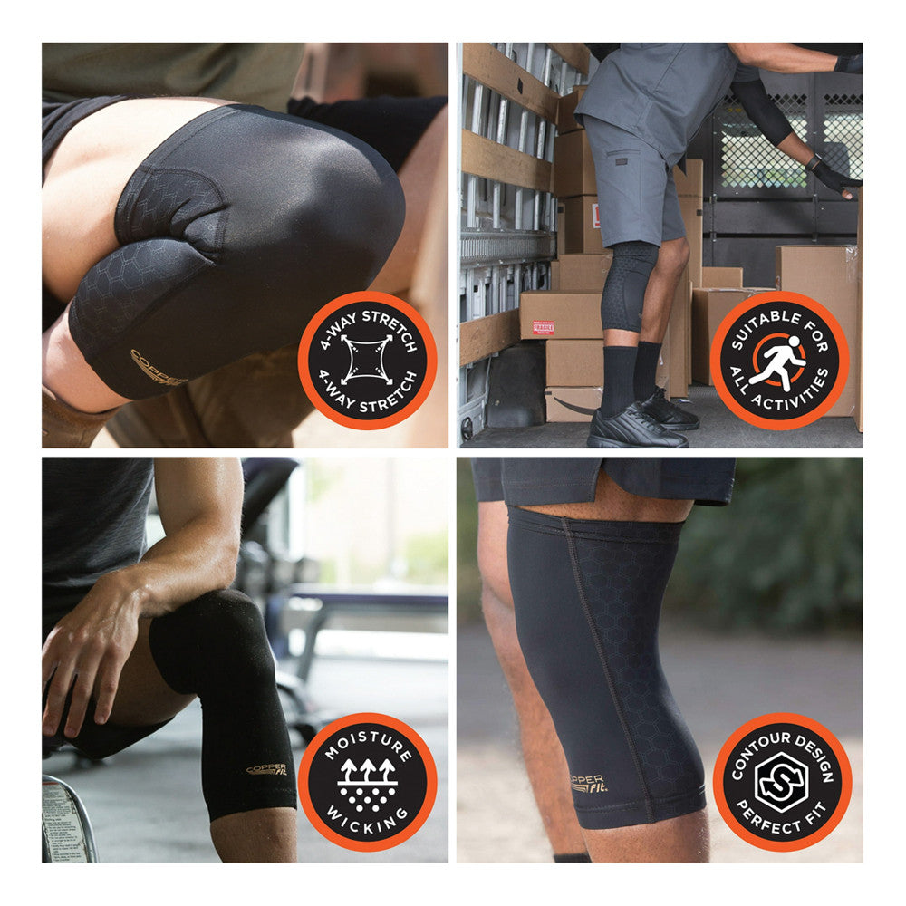 Copper Fit Freedom Knee Compression Sleeve, Large, 1 Ea