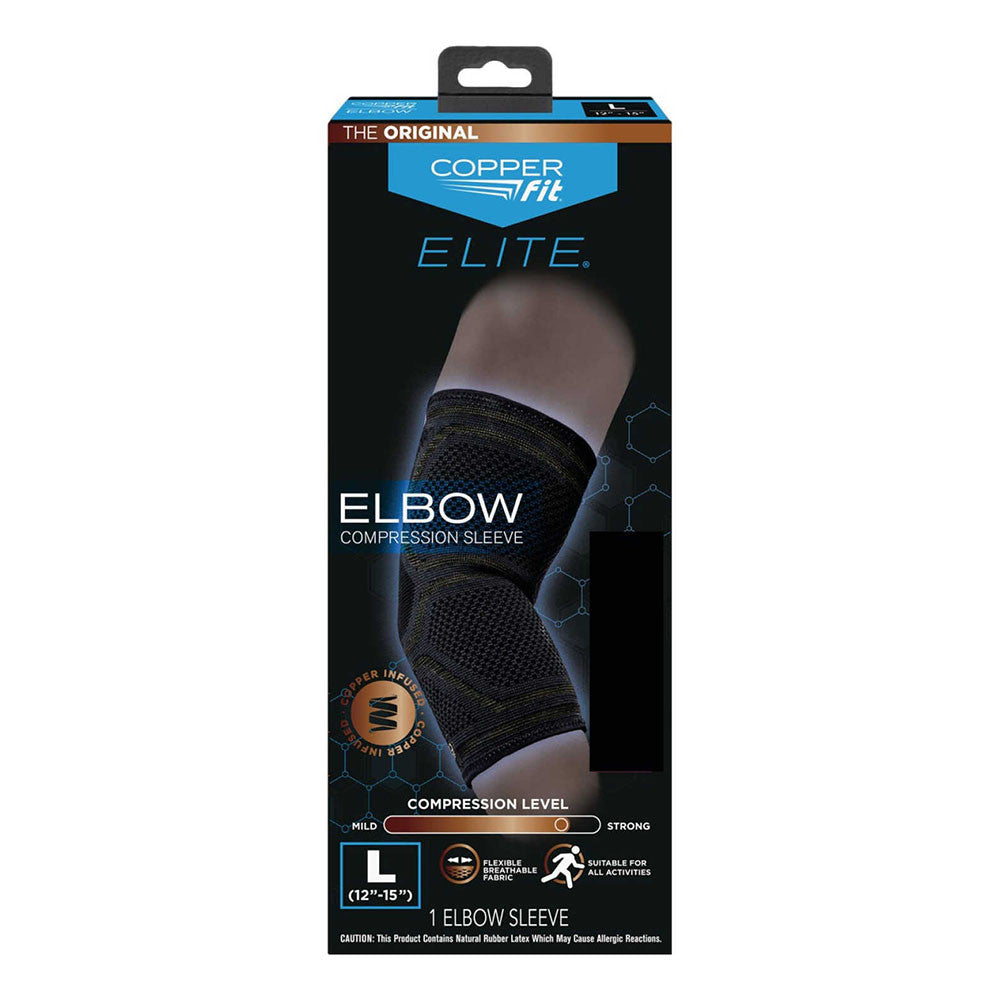 Copper Fit Elite Elbow Sleeve, Large, 1 Ea