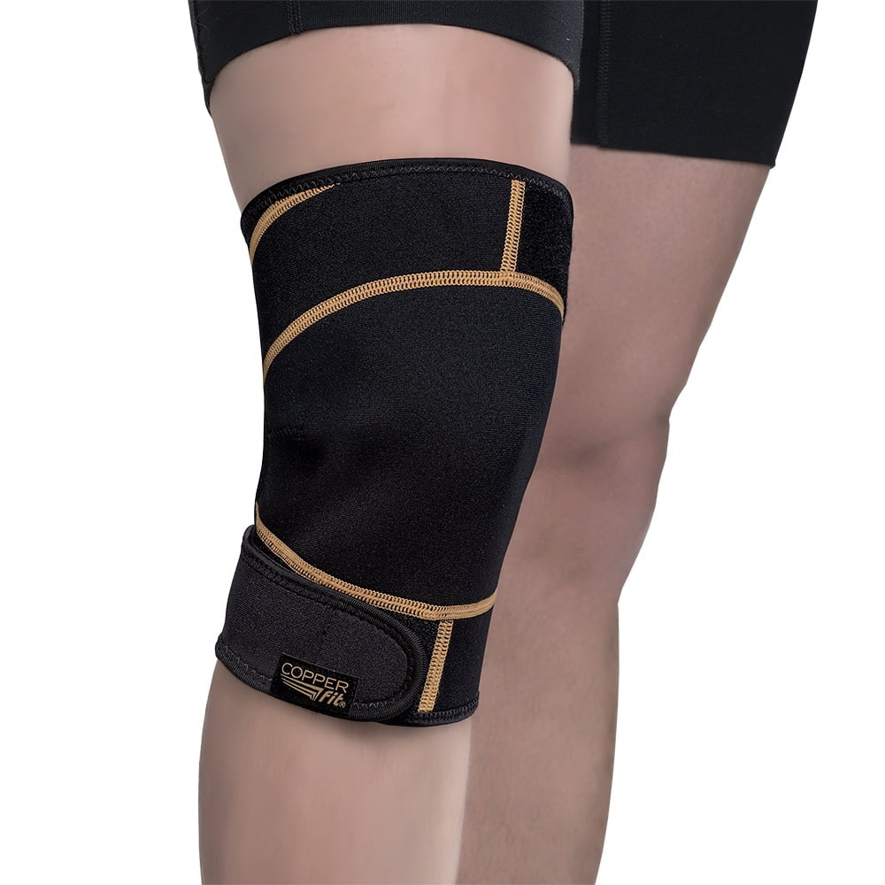 Copper Fit Rapid Relief Knee Wrap, Black, 1 Ea