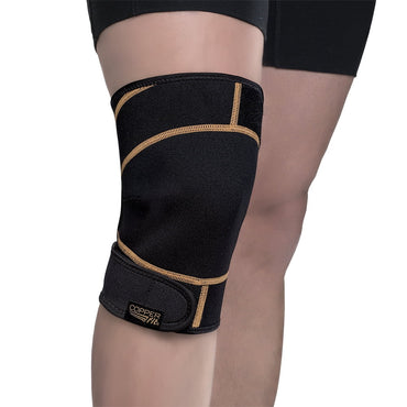 Copper Fit Rapid Relief Knee Wrap, Black, 1 Ea