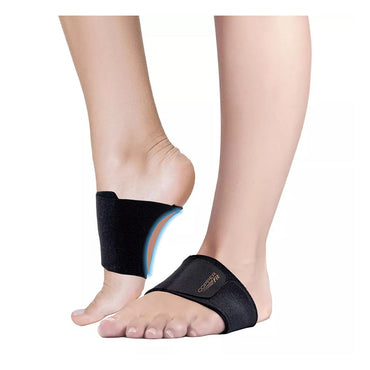 Copper Fit Arch Relief Plus With Orthotic Support, Black, 1 Ea