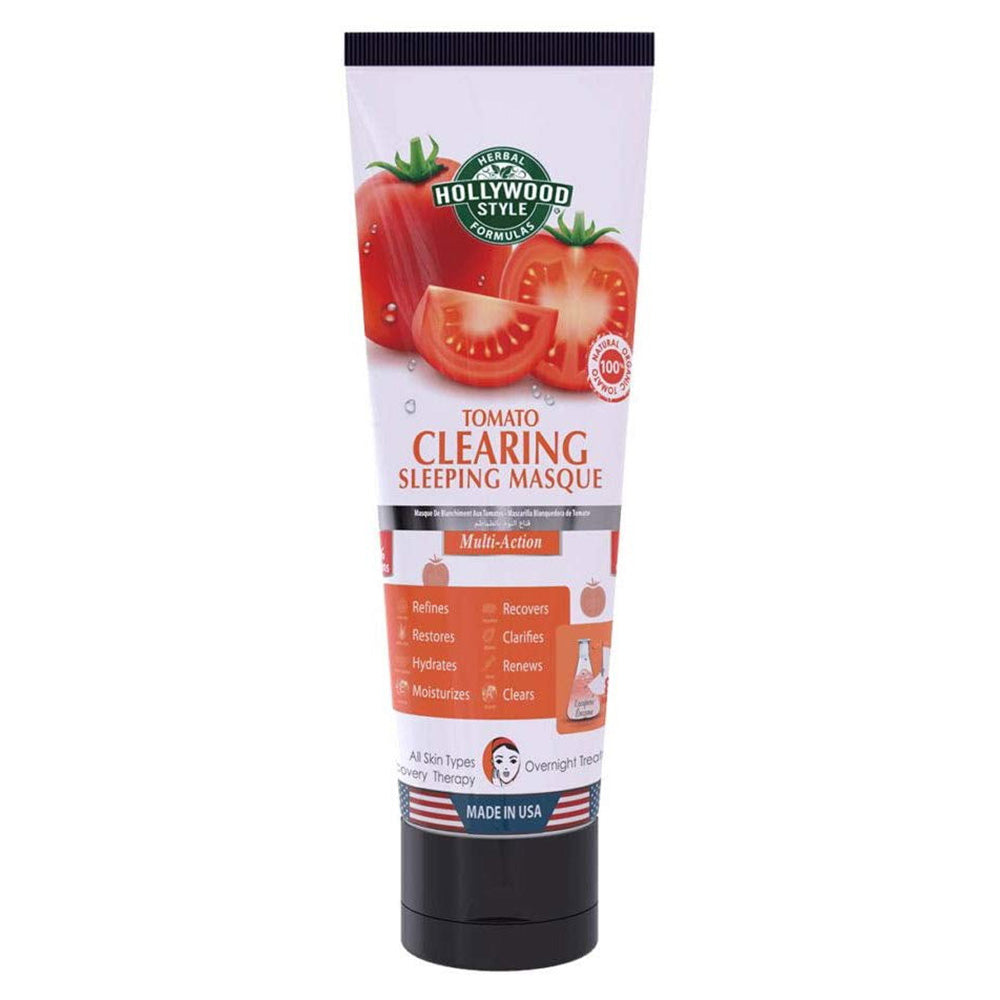 Hollywood Style Tomato Sleeping Face Mask Overnight Skin Clearing and Brightening 3.2Oz (100ml)