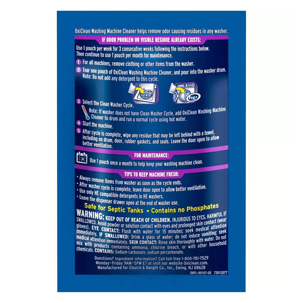 OxiClean Washing Machine Cleaner with Odor Blasters, 4 Ea