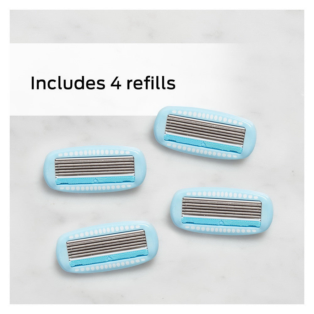 Schick Hydro Silk Razor Cartridges Refill for Women, 4 Ea