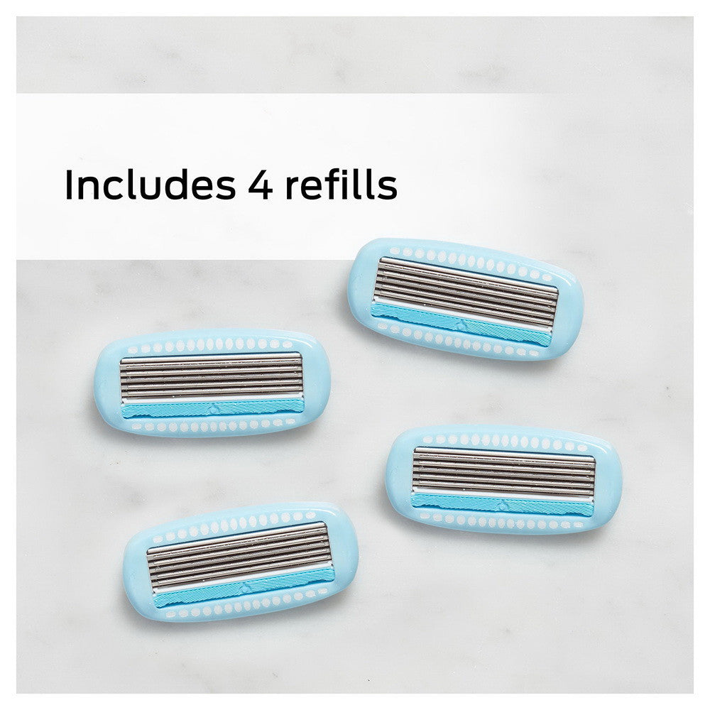 Schick Hydro Silk Razor Cartridges Refill for Women, 4 Ea