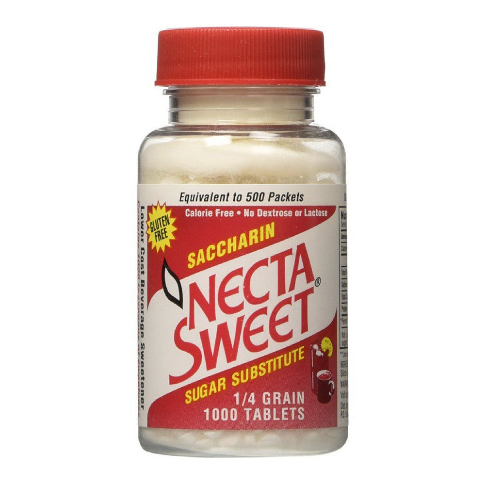 Necta Sweet Saccharin Sugar Substitute 0.25 Grain Tablets, 1000 Each